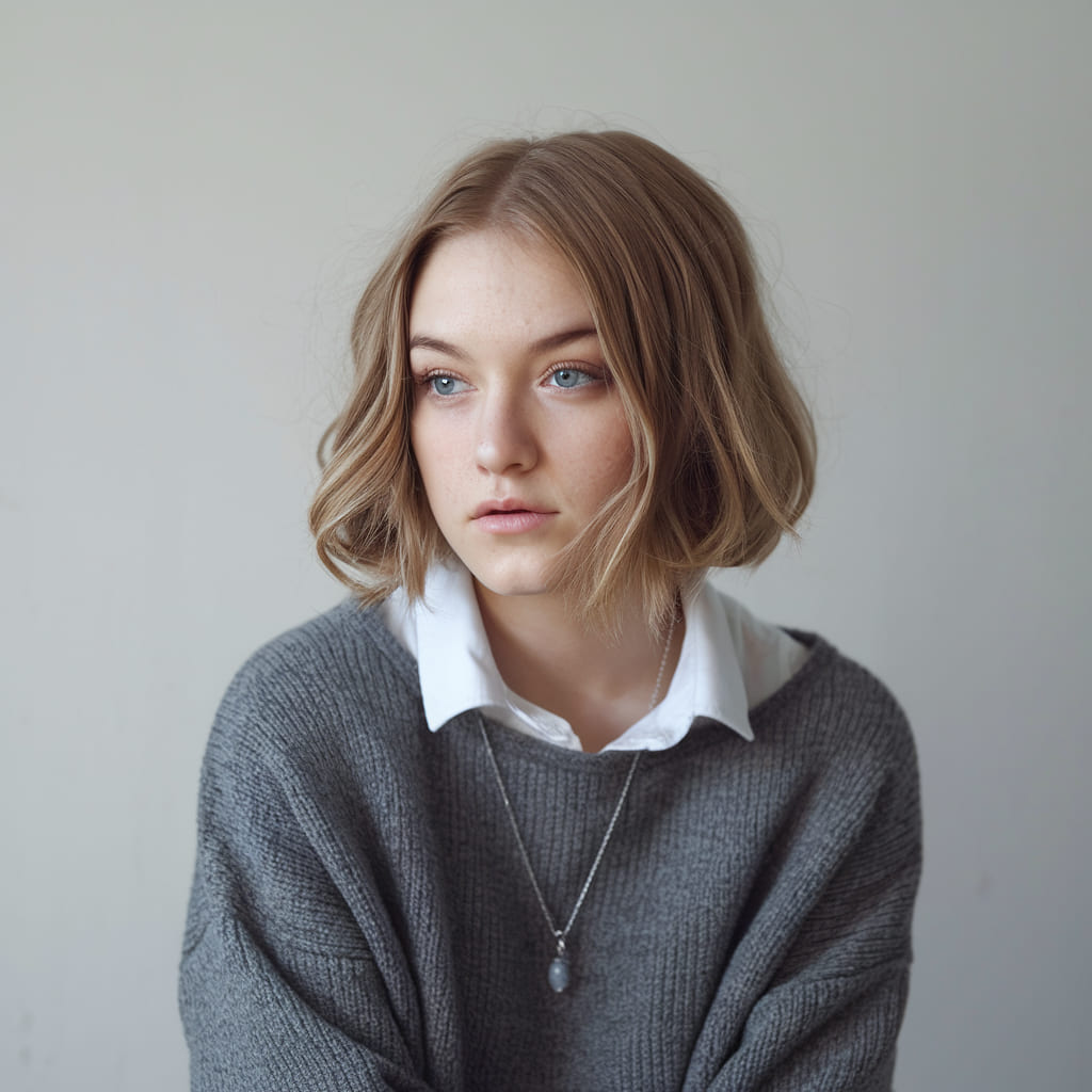 Bob Cut with Loose Curls