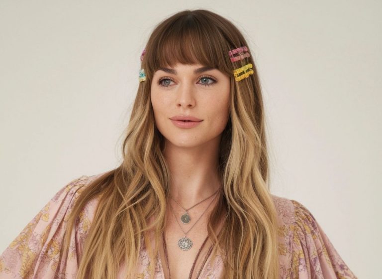 15 Creative Ways To Accessorize Your Long Hair With Bangs For An Effortlessly Chic Look