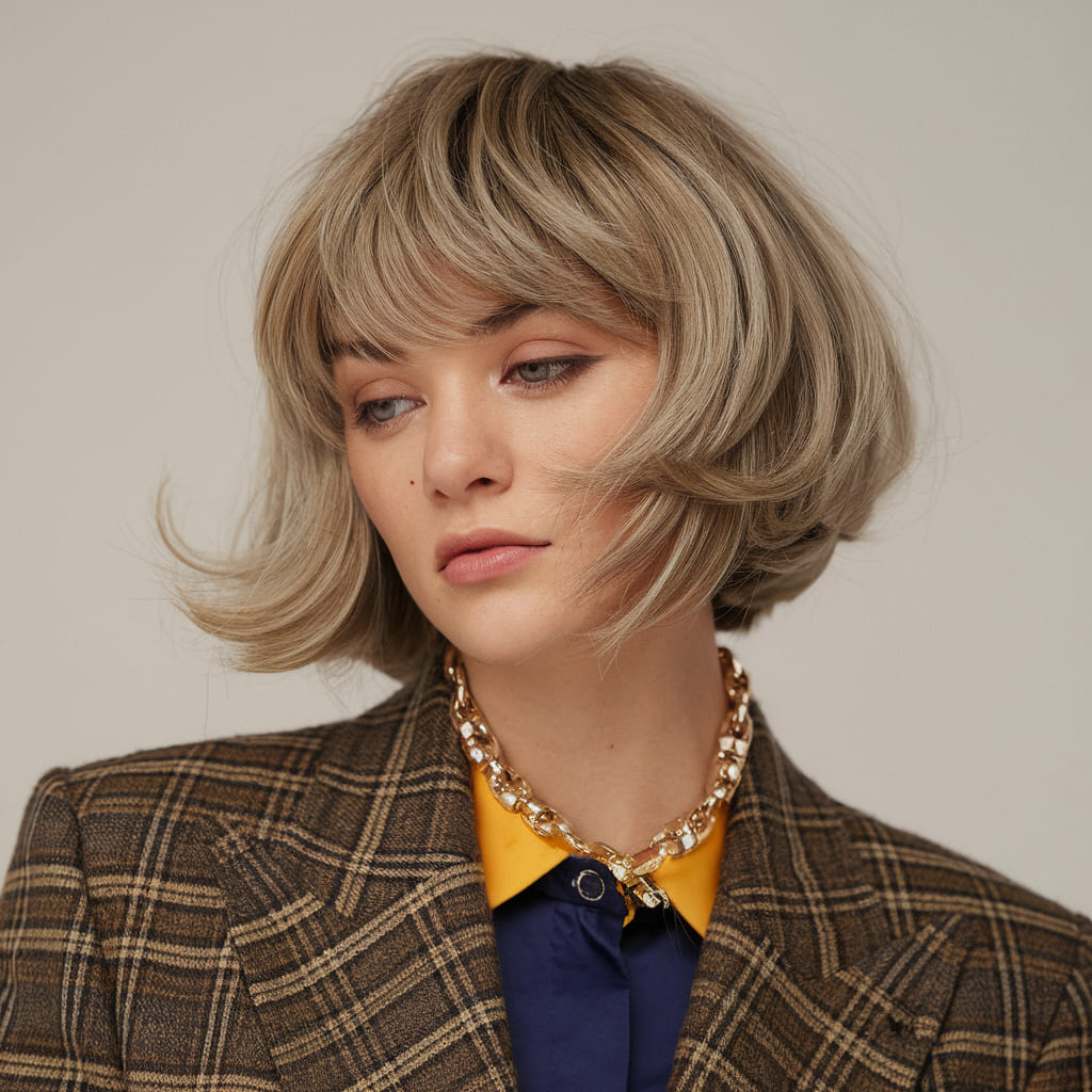 Classic Textured Shag Bob