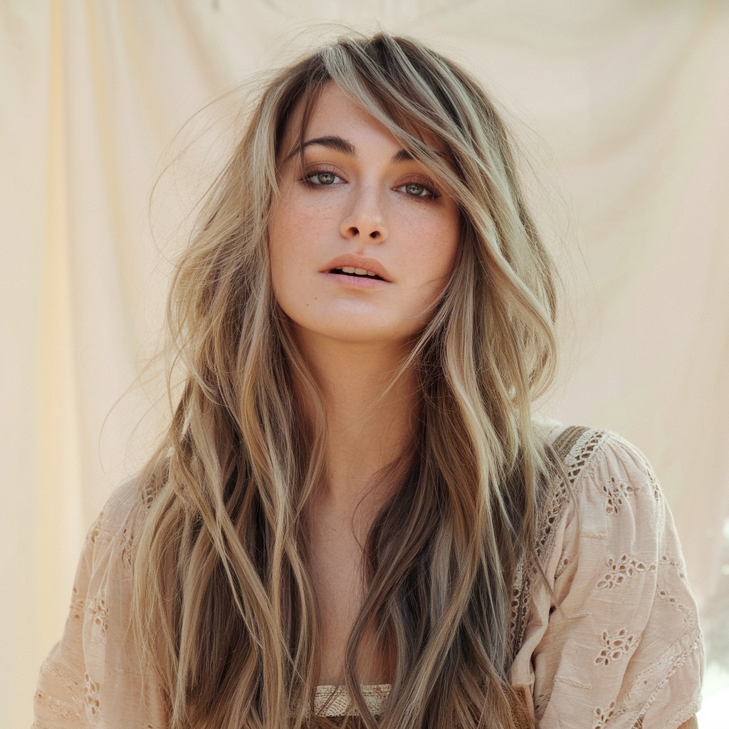 Long Layers with Peek-a-Boo Highlights