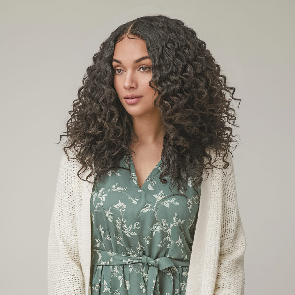 Soft Curly Layers with a Center Part