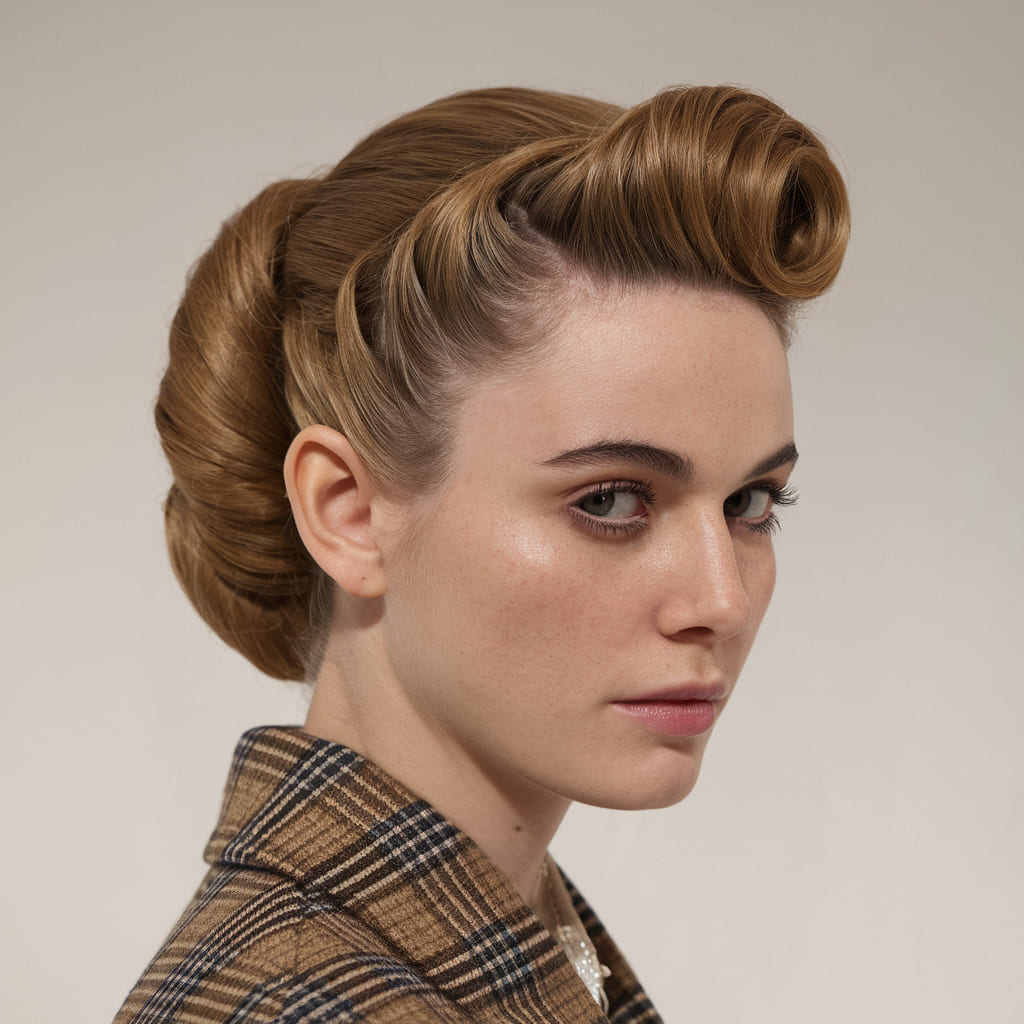 Vintage Roll Short Updo