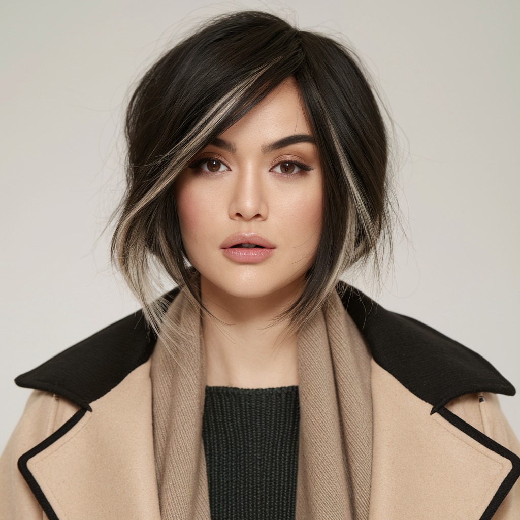 Layered Bob with Face-Framing Highlights