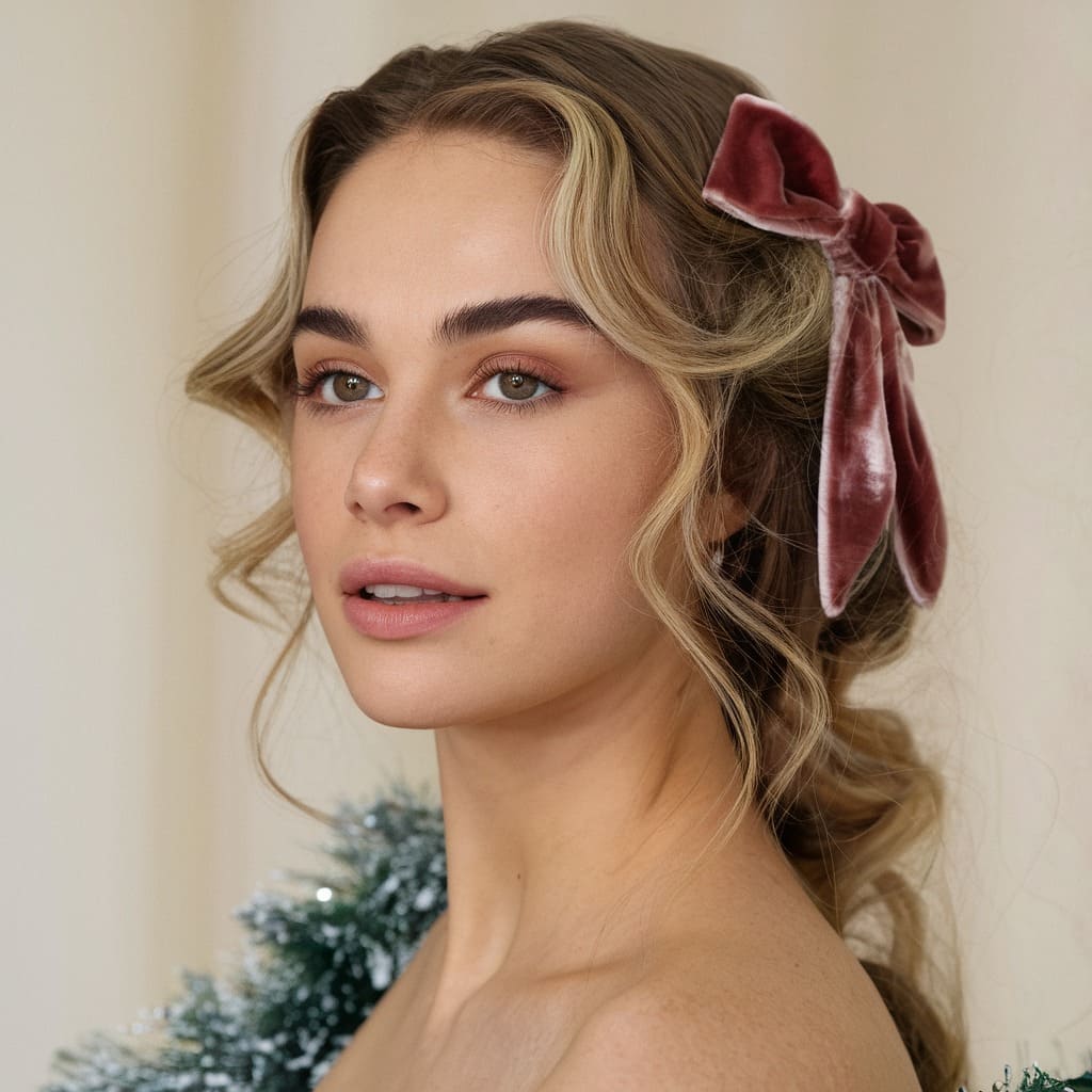 Soft Waves with Velvet Bow